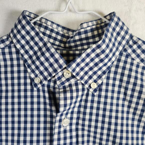 Vineyard‎ Vines Classic Fit Whale Shirt Blue Check Size L Damaged - Picture 5 of 10